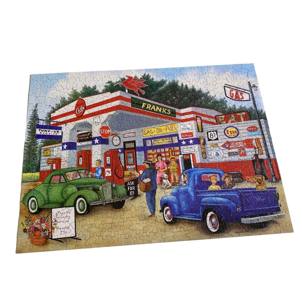Bits And Pieces Frank's Friendly Service Kay Shannon 500 Pieces Puzzle Complete